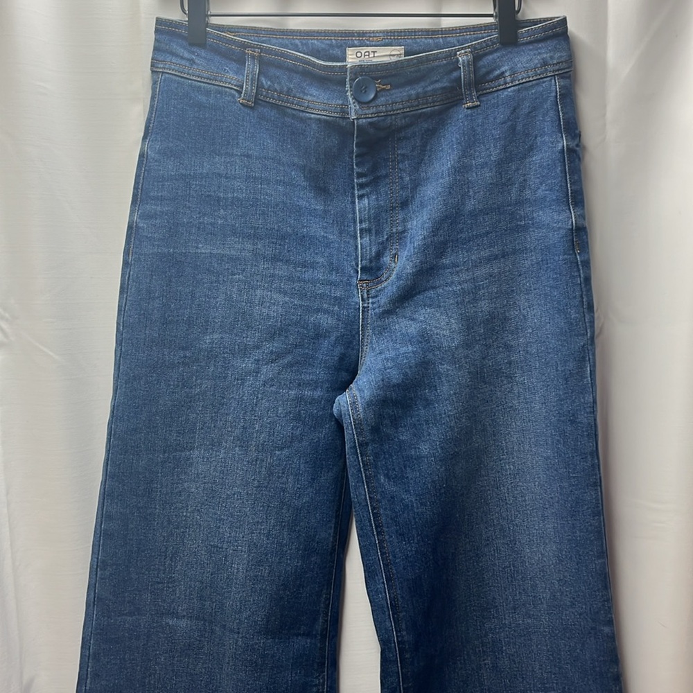 OAT NEW YORK High Rise Wide Leg Raw Hem Jeans- 30 - Picture 2 of 5